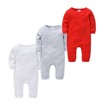 

roupa de bebe Infant Boys Jumpsuit Newborn Baby Long Sleeve Cotton Pajamas 0-18Month Overalls Baby Clothes solid Toddler Clothes