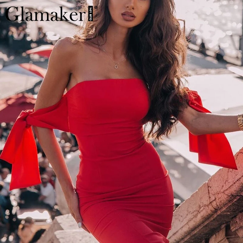 Glamaker сексуальное Клубное белое платье с открытой спиной для женщин на шнуровке