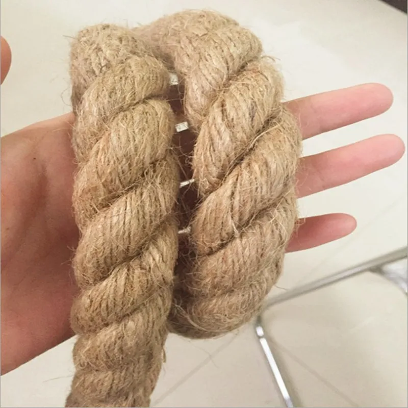 50m of 14mm Natural Jute Hessian Rope Braided Twisted Boat Sash Garden Decking 