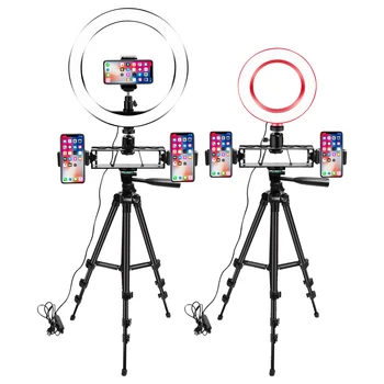 

16cm 26cn Live Broadcast Fill Light Camera Photography Ring Lamp With Adjustable Tripod Stand For Youtube Makeup Phone Holder