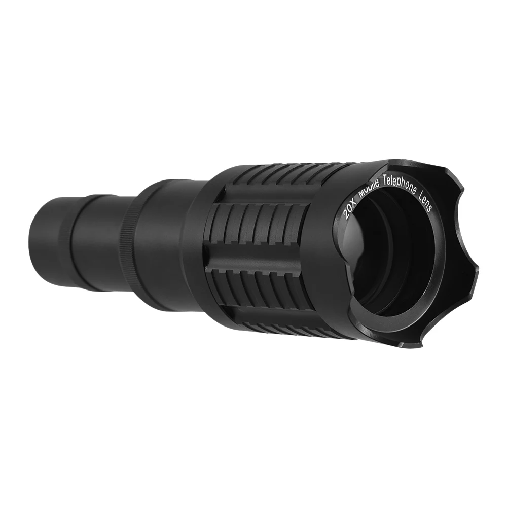 

Multifunctional 20X Mobile Telephoto Lens Kit Monocular Telescope Lens Convenient to Focus for iPhone Huawei Xiaomi Smartphones