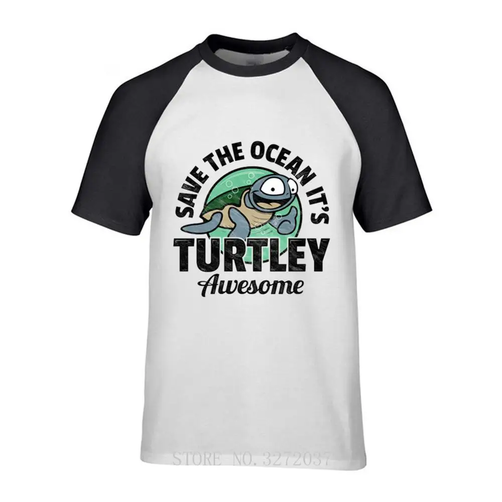 Мужская футболка с надписью Save The Ocean It's Turtley 2019 | одежда