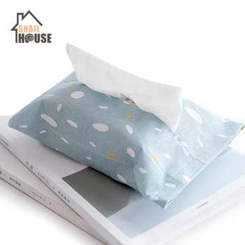 

Snailhouse New Cartoon Cloth Table Decoration Holder Box Pouches Home Car Storage Case Tissue Boxes Container Napkin Papers Bags