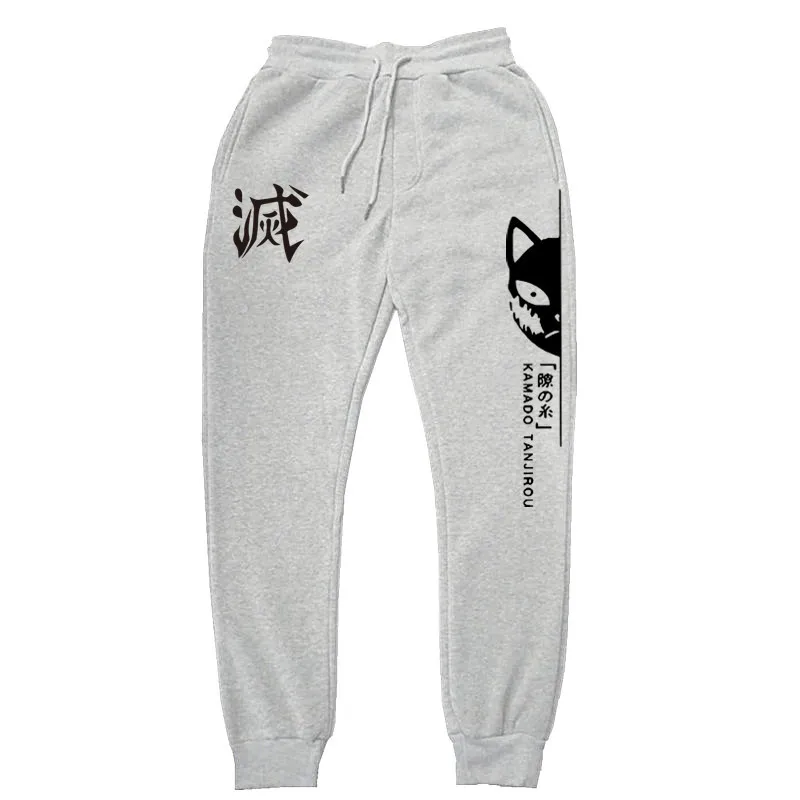 khaki uniform pants Anime Demon Slayer Print Sweatpants Kimetsu No Yaiba Harajuku Sportswear Men Women Fashion Jogging Pants Trousers Jogger Bottoms black casual pants