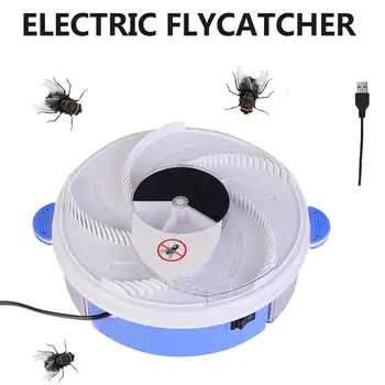 

USB Electric Flies Catcher Fully Automatic Silent Rotary Fly Trap Electronic Bug Zapper Insect Trap Mosquito Killer Lamp