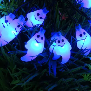 

20/30 LEDs Ghost Shape String Light Halloween Decoration Colorful Light