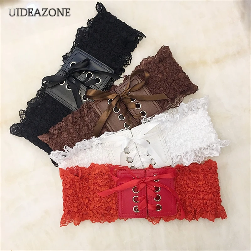 Винтажный женский пояс UIDEAZONE элегантный готический эластичный с широкой талией
