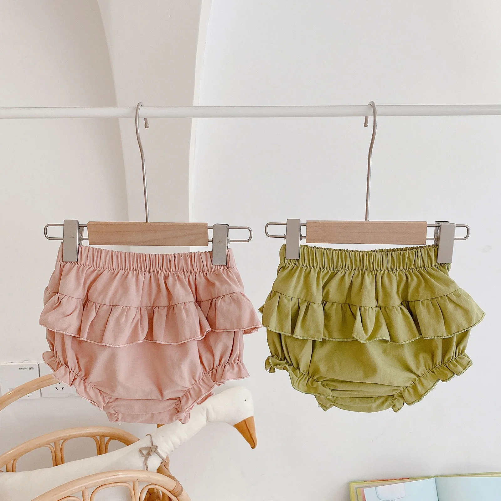 Cotton Ruffle Baby Girls Boys Bloomers Shorts Elastic Waistband Cute Pants Tutu Design Infant Short Diaper Cover Set беби-блумер