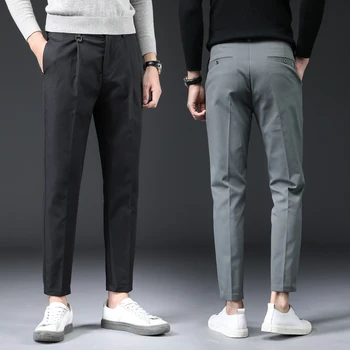 

Men's casual pants 2019 autumn and winter new wild self-cultivation feet casual pants young people fashion trend men's clothing