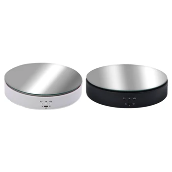 

360 Degree Two-Speed Adjustable Speed Electric Rotating Disc Jewelry Storage Display Base Photography Turntable