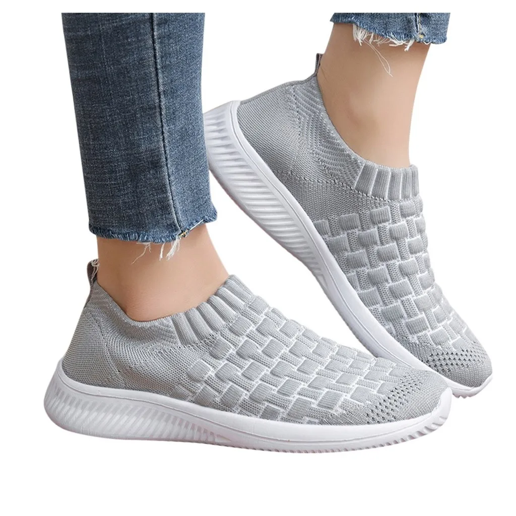 

Fashion Women sock shoes Outdoor Mesh Casual Slip-On soild Sport Shoes Runing Breathable Shoes woman Sneakers zapatos de mujer