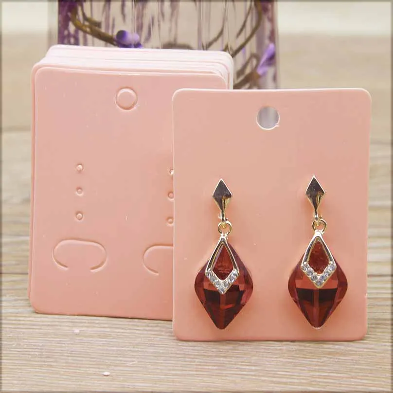 50Pcs 5*6.5cm wholesale Jewelry Display Card Accessories Earring Cards kraft white blank Jewelry drop earring package Card