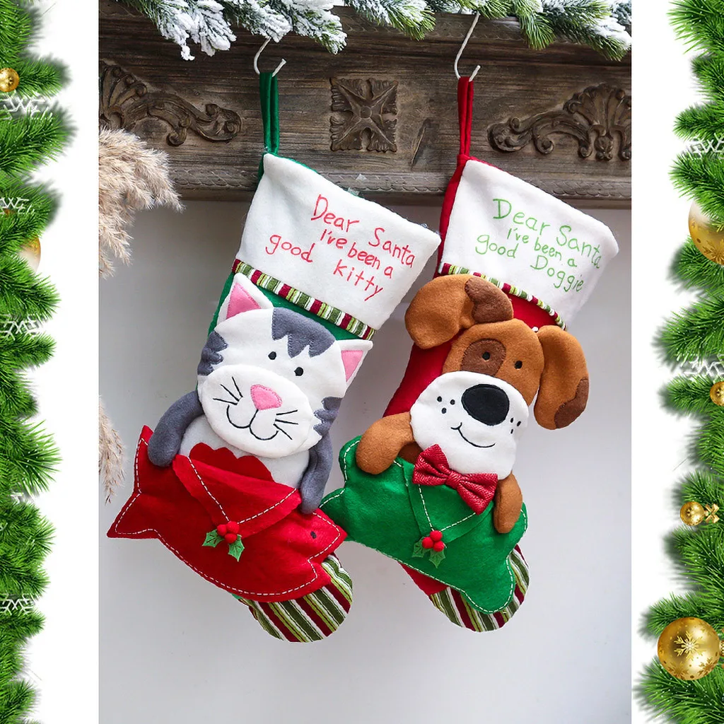 Рождественские носки с орнаментом; носки с героями мультфильмов; подарок для детей; Рождественский подвесной мешок; большие носки для дома; каминная Конфета; Подарочная сумка;# F