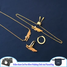 

Orange Crocodile Bracelet Earrings 925 Sterling Silver Necklace Popular High-End Accessories Luxury Jewelry Personality Female