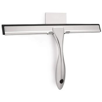 

Shower Squeegee, Stainless Steel Glass Window Squeegee All-Purpose Shower Squeegee for Bathroom, Window and Car Glass