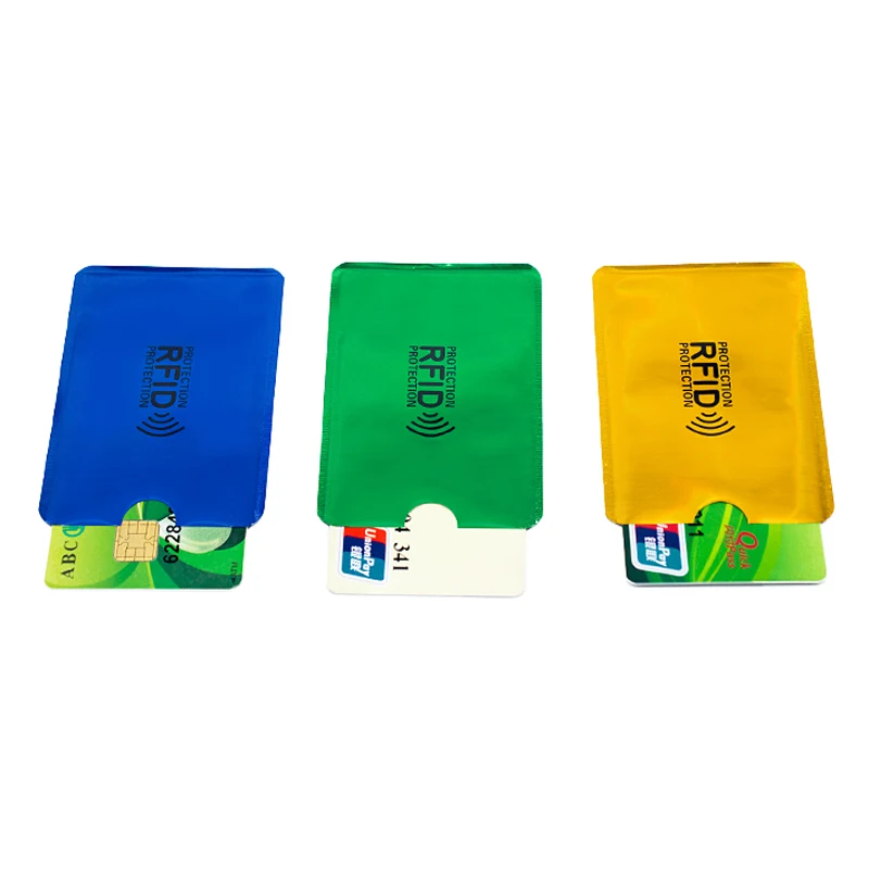 10PCS Brand New High Quality Anti Rfid Shielding Card Reader Lock Bank Card Sleeve Protection ID NFC Aluminum Credit Card Sleeve