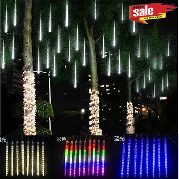 

Christmas 30/50cm 8 Tubes LED String Lights Outdoor Meteor Shower Rain Waterproof For Tree Wedding Party Decoration