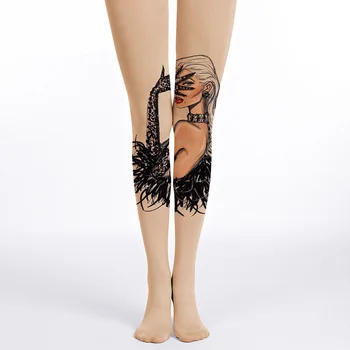

Fashion Girl Print Women Pantyhose dropship and bulk