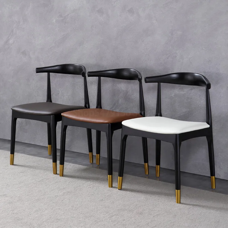 Nordic Solid Wood Dining Chair Home Restaurant Modern Minimalist Office Chair Leisure Desk Chairs Warp Shape Back Stool Aliexpress