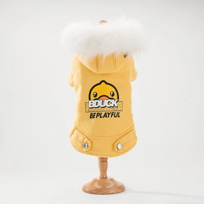 Yellow Hipidog, новинка, Лидер продаж, милое плотное хлопковое зимнее пальто для собак, зимняя куртка для собаки - Цвет: Yellow