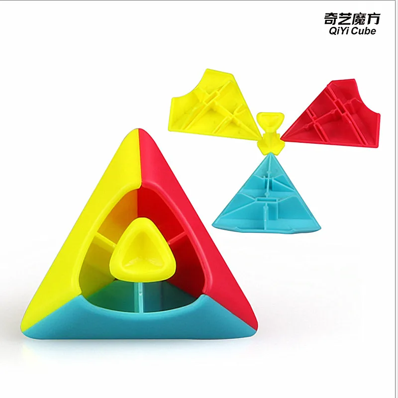 Qiyi 2x2x2 Пирамида скорость волшебный куб пазл игрушки для детей скорость Пирамида куб Пирамида 2x2 головоломка в форме пирамиды cubo