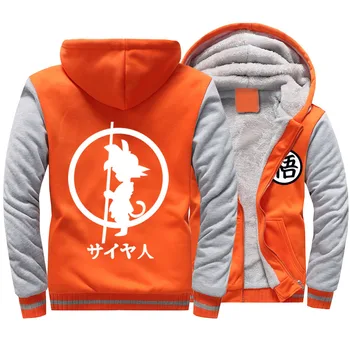 

High Quality Sweatshirts Men 2020 New Arrival Winter Fleece Hoody Print Dragon Ball Z Tops Print Anime Brand Casual Hoodies Men