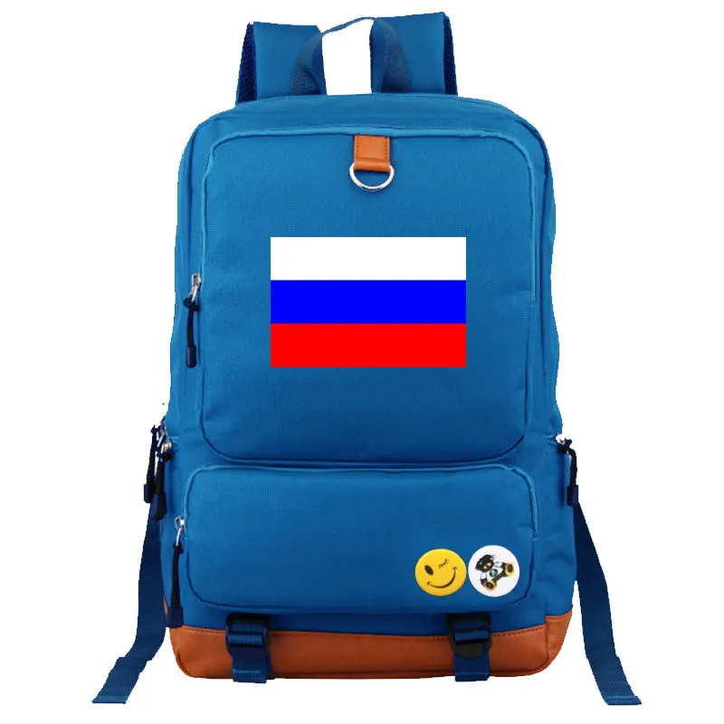 style5 blue France Russia USA UK France Germ National flag backpack school bag Daily backpack Creative gift Black Blue Purple Gray - Цвет: style5 blue France