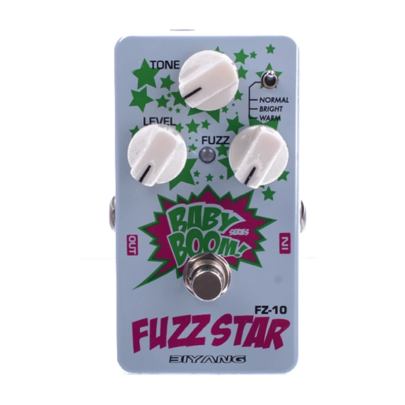 Biyang baby boom FZ-10 электрогитара педаль три модели Fuzz звезда Педаль Эффекта Искажения истинный Обход с педальным разъемом