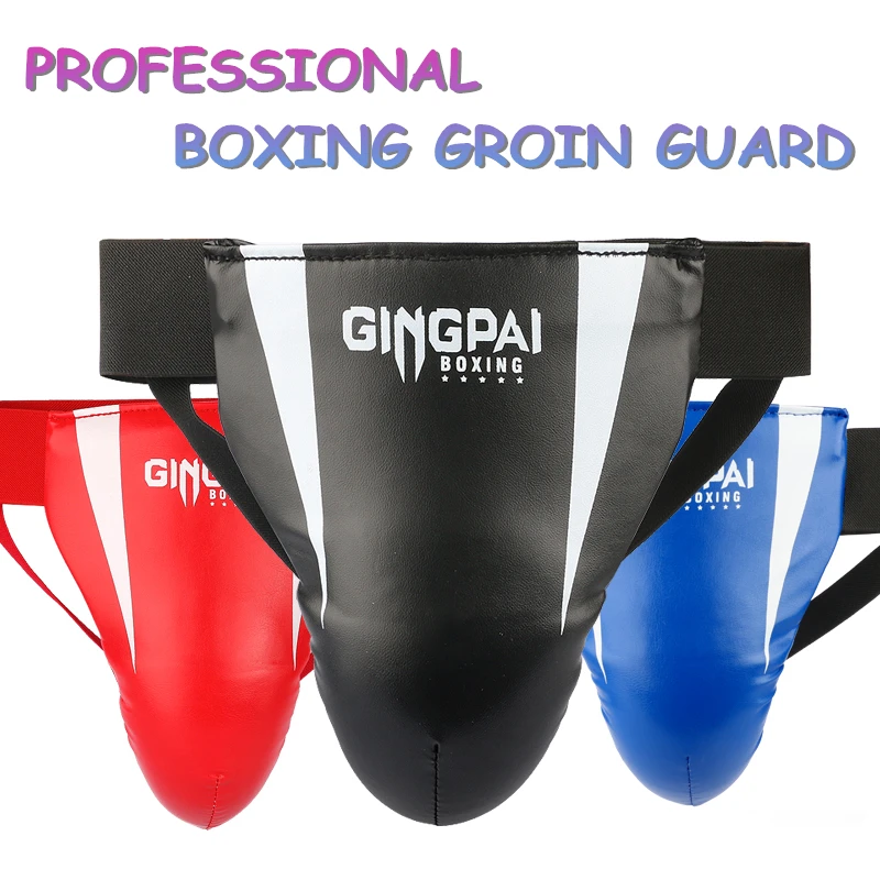 Blue Thicken Adult Male Kids Sanda Crotch Guard Taekwondo Mma Groin