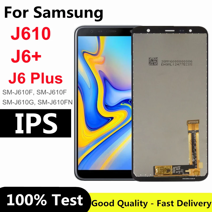 Новый ЖК-дисплей для Samsung Galaxy J6 + J610 J610F J610FN с сенсорным экраном Plus дисплей телефона