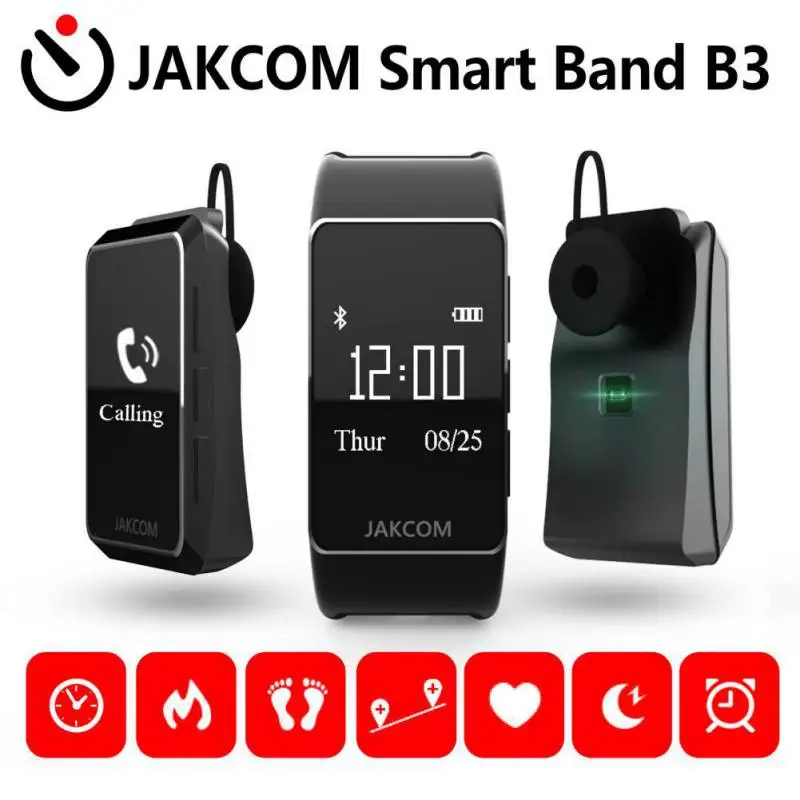 JAKCOM смарт-браслет B3 Bluetooth Смарт-Браслет беспроводные наушники HD OLED дисплей монитор сердечного ритма умный Браслет
