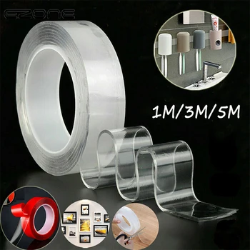 

EZONE 1PC Adhesive Gel Grip Tape Double-sided Invisible Tape Transparent Strong Adhesion Force Double-Sided Tape Stationery