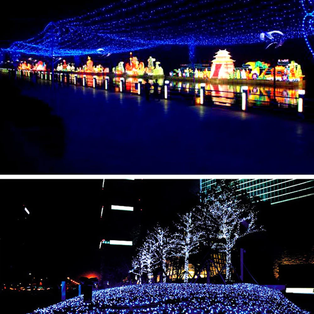 3X3M LED Waterfall Waterproof Meteor Shower Rain String Light Christmas Wedding Curtain Icicle Fairy String Garland Decor lights 4