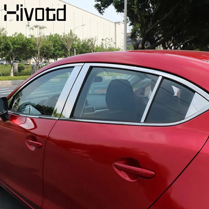 Hivotd для мазда Mazda 3 Axela автомобиля полное окно отделка полосы крышка из