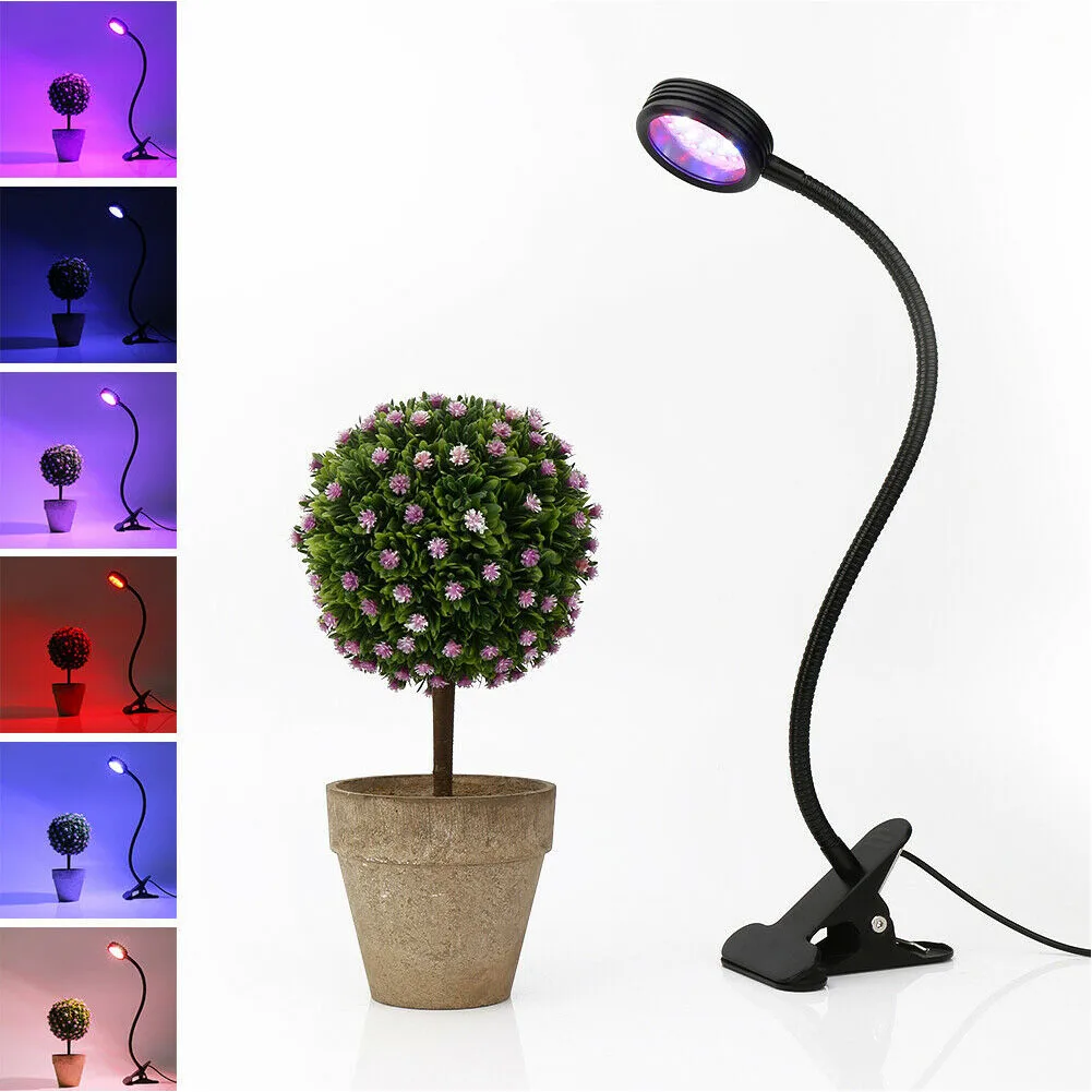 Лампа цветок энергосберегающий прочный алюминиевый светать клип на регулируемый 6 Вт комнатный настольный с вилкой завод 44 светодиодов