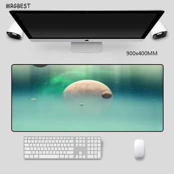 

MRGBES Mouse Pad Extra Large Stars Nature Softy Rubber with Locked Edge Keyboard Pads Precision Seaming Desk Mat for DOTA Gamer