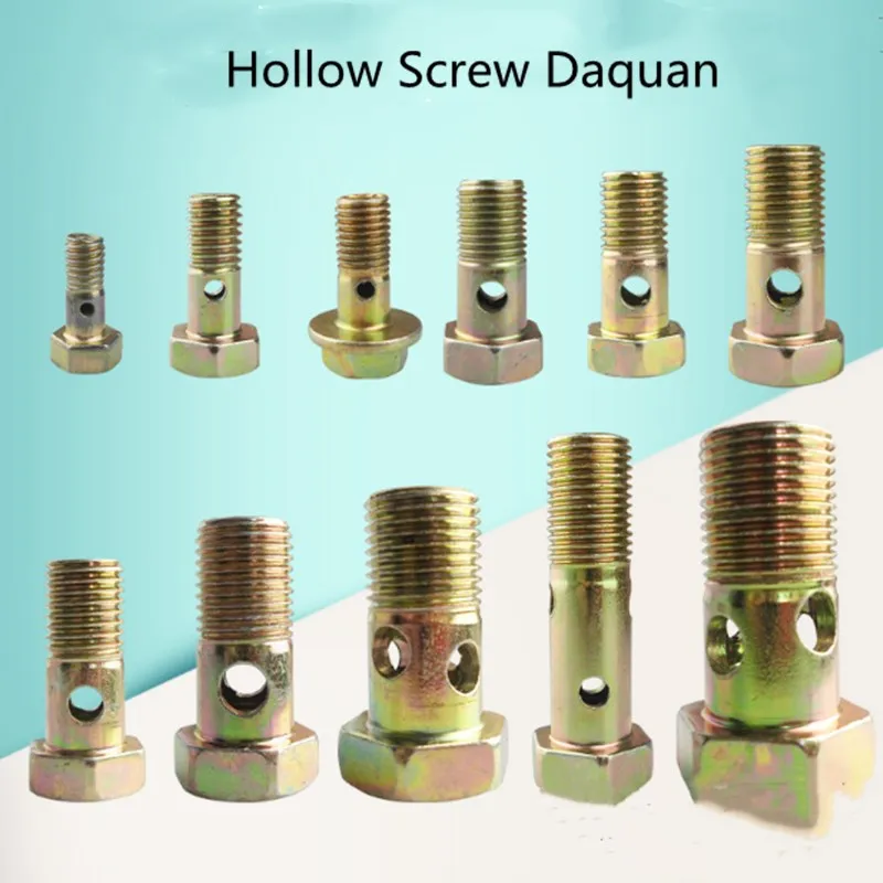 

20PCS M6 M8 M10 M12 M14 m16 m18 hollow screw Diesel engine oil recyle return tubing hinge hydraulic oil bolt Screw