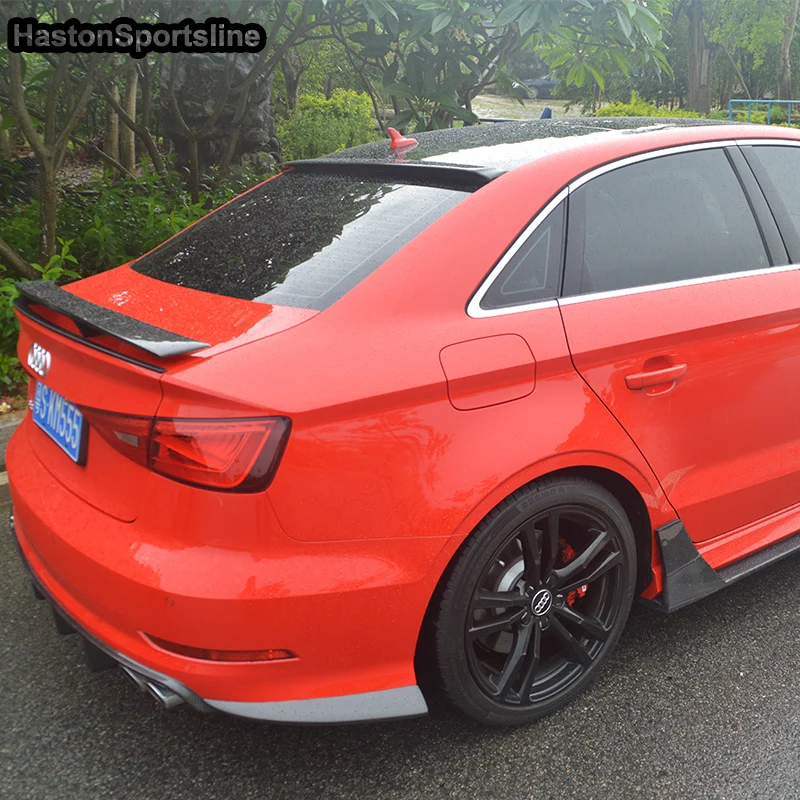 Модифицированный спойлер на крышу автомобиля из углеродного волокна для Audi A3 S3 RS3