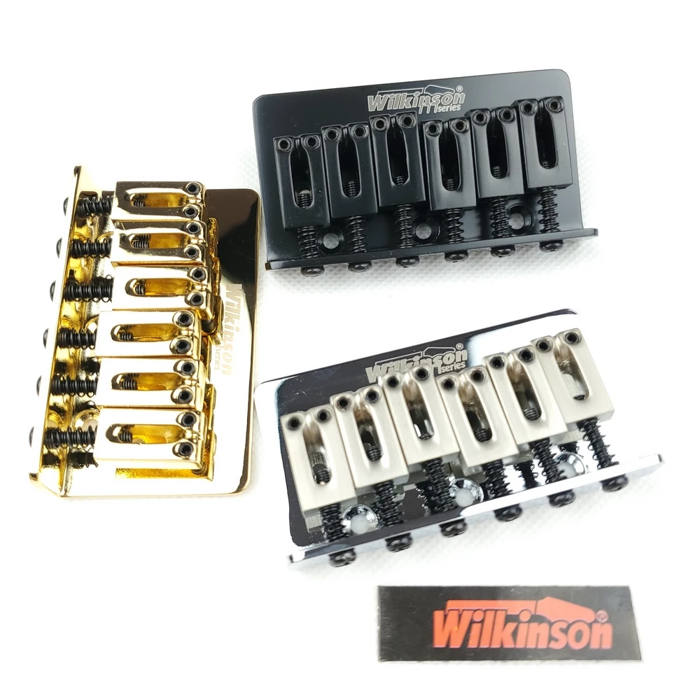 Wilkinson Chitarra Elettrica Fixed Bridge String Thru Bridge Steg Tailpiece String Spaziatura 10.5Mm Wof01 Chrome Silver