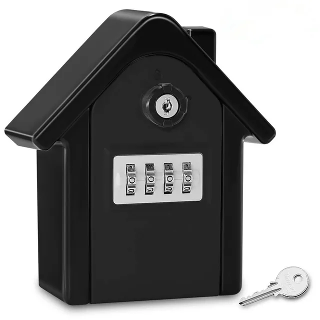 4-digit Combination Code Key Unlock Anti-theft Storage Box Wall-mounted Large Key Safe_voghion.com