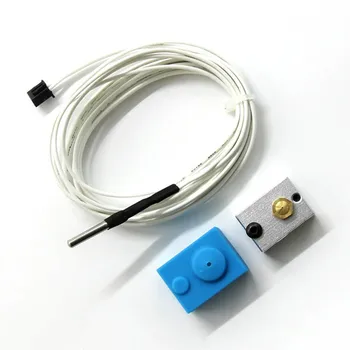 

Aluminum Block Silicone Sock Case Kit Thermistor Line Wire Set for 3D Printer Accessories LFX-ING
