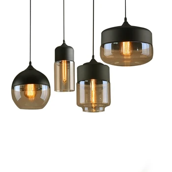 

Nordic Modern Loft Hanging Glass Chandelier Lamps Led Chandelier Kitchen Restaurant Bar Living Room Bedroom