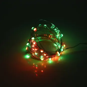 

Led Light String Three Lines Remote Control 50Led Copper Wire Lamp Rgb Decoration For Christmas Wedding Holida
