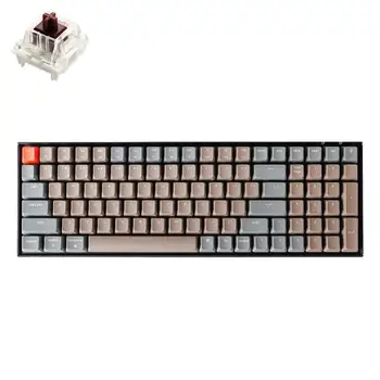 

Keychron K4 E 100 Keys USB Bluetooth Wireless Mechanical Keyboard w/ RGB Backlight Gateron Switch Wired Computer Keyboard