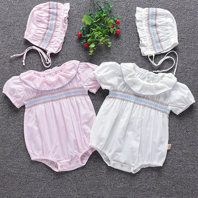Korean Style Newborn Baby Girls Jumpsuit Infant Baby Girls Bodysuits Summer Baby Girls Cotton Clothes 1