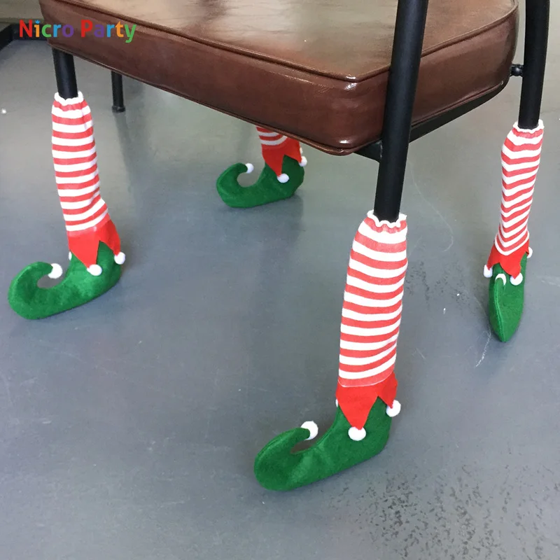 Nicro Chair Foot Covers Christmas Decor For Home Table Ornament 2020 Navidad Xmas Party New Year Gift #Chr86 | Дом и сад