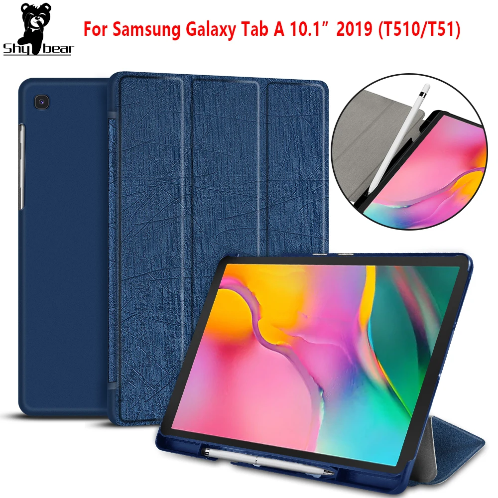 Чехол для samsung Galaxy Tab A 10,1 SM-T510, SM-T515, чехол со слотом для ручки, чехол для samsung Galaxy Tab A SM-T510 T515, кожаный чехол