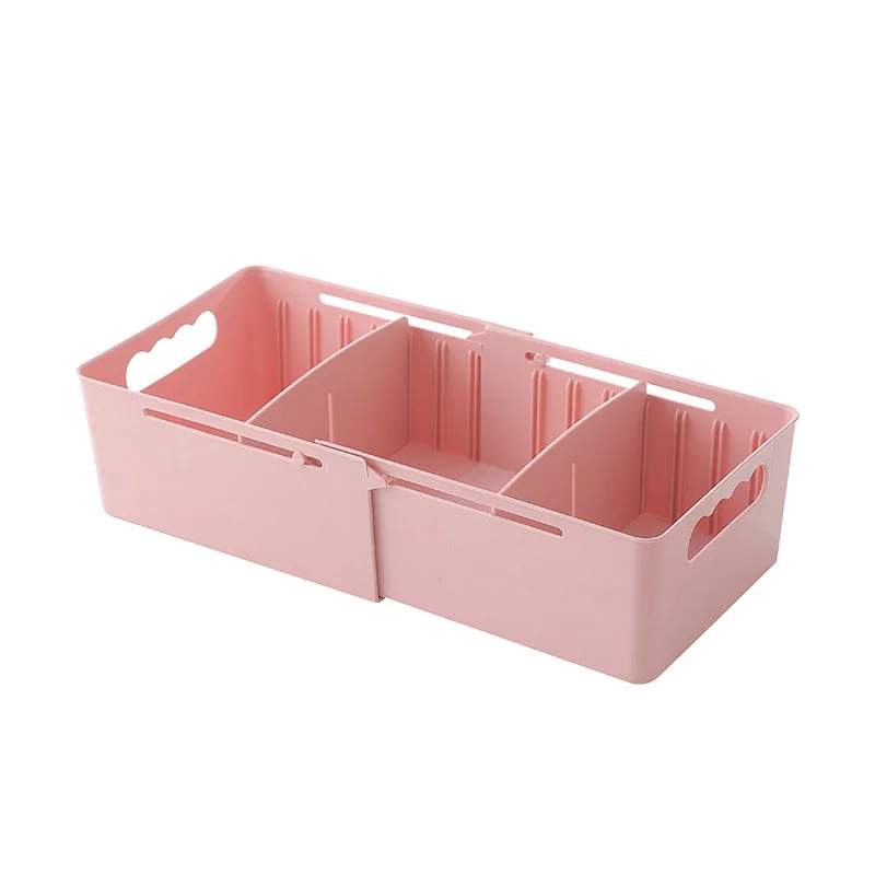 WBBOOMING Пластиковый Регулируемый ящик для хранения Органайзер с разделителями Гибкая перегородка для домашнего гардероба Коробка Для Хранения Чехол-Органайзер - Цвет: Pink