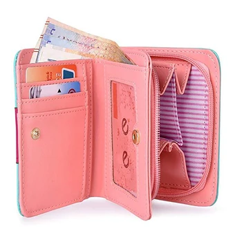 

Korean PU Leather Women Wallet Coin Pocket Zipper Card Holder Money Bags Casual Short Ladies Clutch Wallet Women Purse
