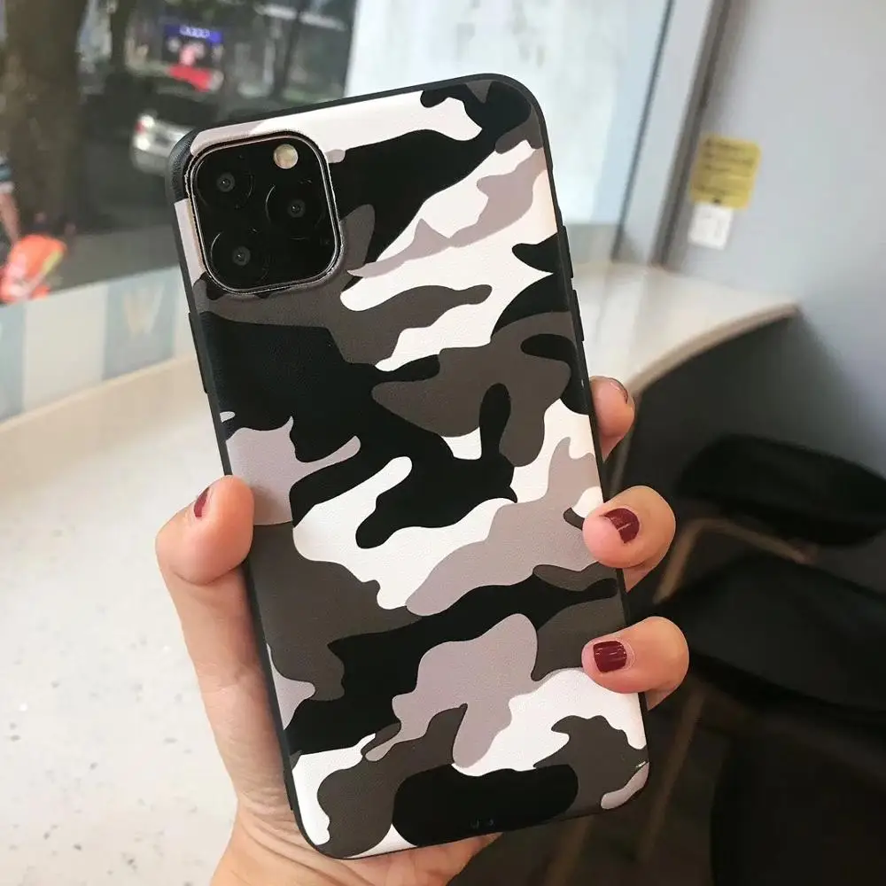 Чехлы для iPhone 11 Pro MAX армейский зеленый камуфляж мягкий силиконовый чехол из ТПУ